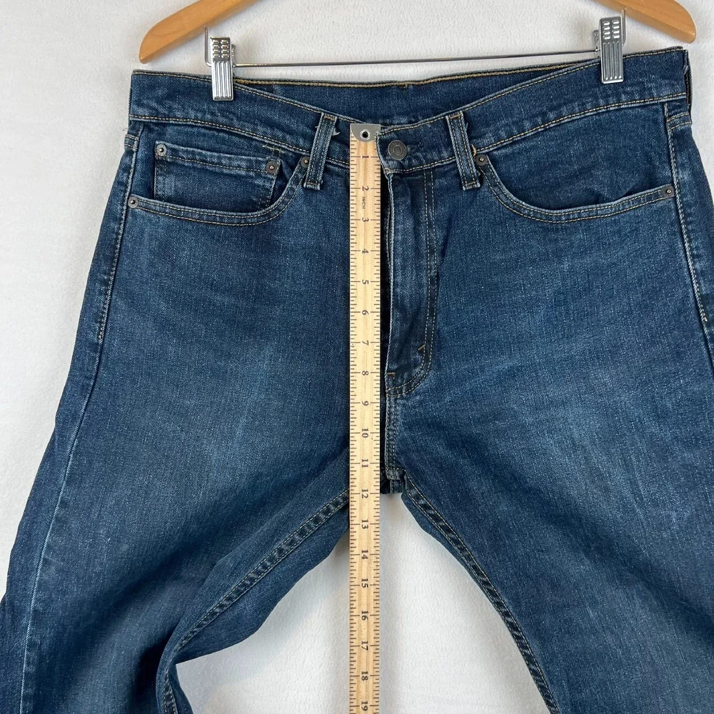 Levis 505 Jeans‎ Mens 34x30 Regular Fit Dark Wash Denim Pants Classic